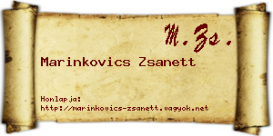 Marinkovics Zsanett névjegykártya